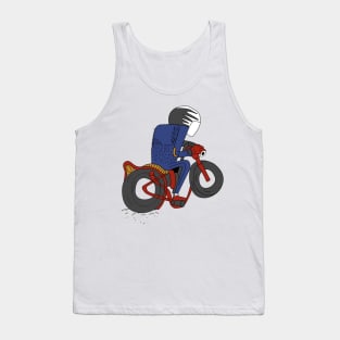 Motorcyclist Adventurous Ride On His Motor Tank Top